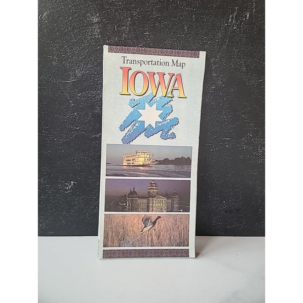 Transportation Map Iowa Vintage READ Description